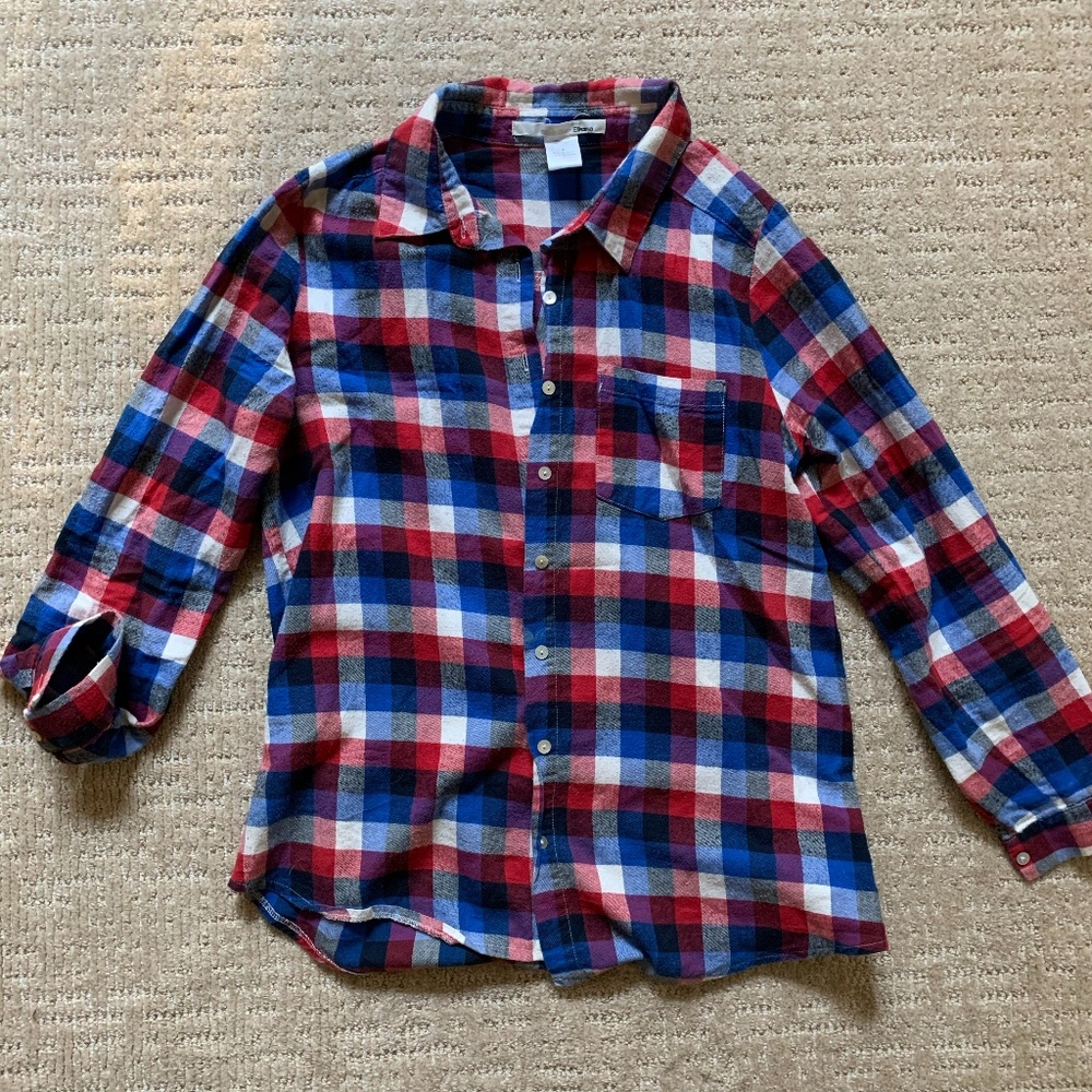 Plaided Button-Up Flannel